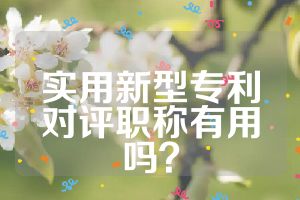 實用新型專利對評職稱有用嗎？