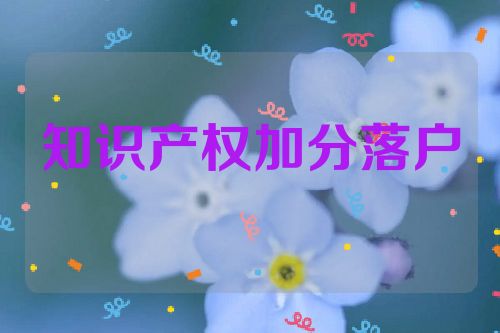 知識產(chǎn)權加分落戶
