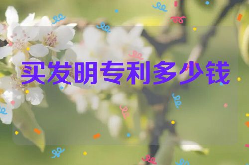 買發(fā)明專利一般多少錢  第1張
