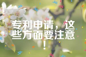 專利申請(qǐng)，這些方面要注意！