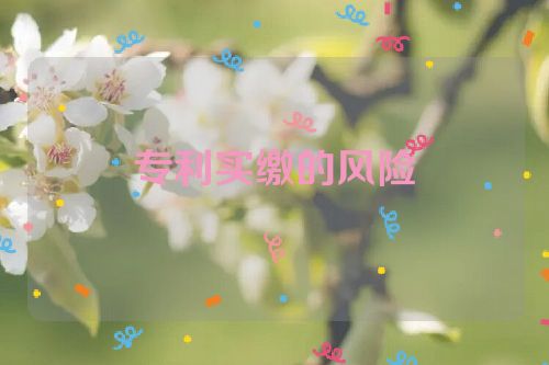 專利實(shí)繳的風(fēng)險(xiǎn)