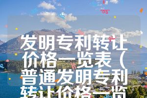 發(fā)明專利轉(zhuǎn)讓價(jià)格一覽表（普通發(fā)明專利轉(zhuǎn)讓價(jià)格一覽表）